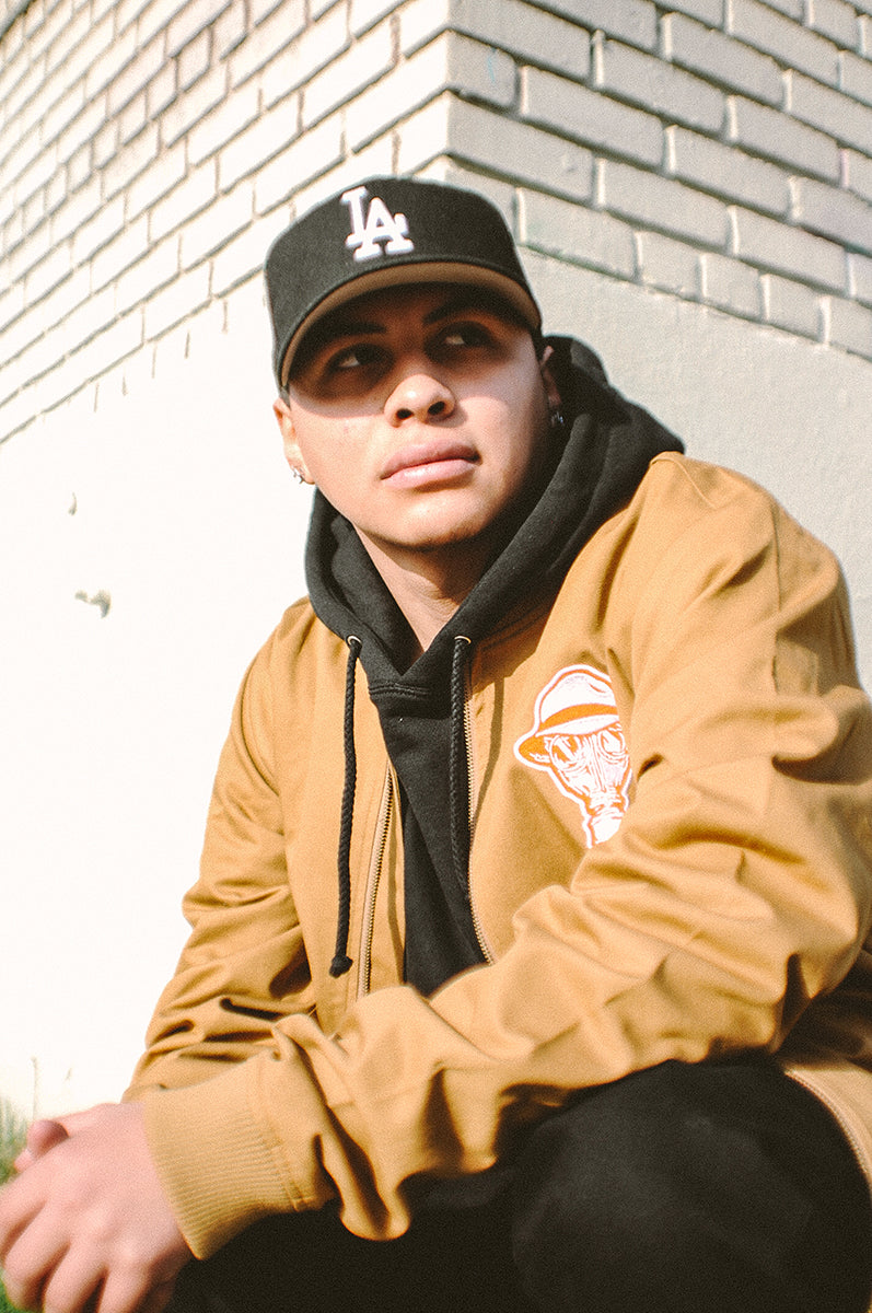 PSYCHO CITY BOMBER JACKET (SAND)