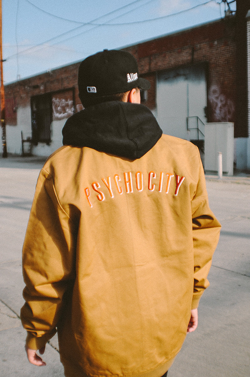 PSYCHO CITY BOMBER JACKET (SAND)