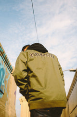 PSYCHO CITY BOMBER JACKET (ARMY GREEN)