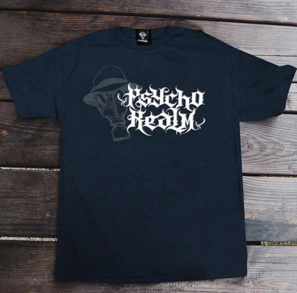 Psycho Realm Mask Cursive Letters Blue