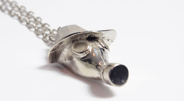 Psycho Realm - Silver Gas Mask Chain