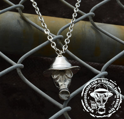 Psycho Realm - Silver Gas Mask Chain
