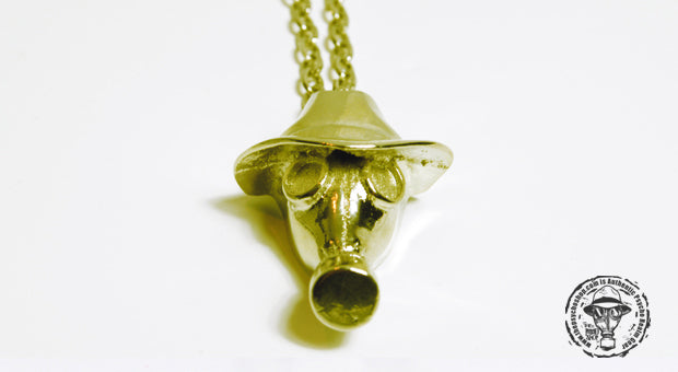 Psycho Realm - Gold Gas Mask Chain