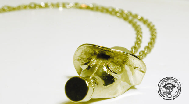 Psycho Realm - Gold Gas Mask Chain