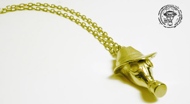 Psycho Realm - Gold Gas Mask Chain
