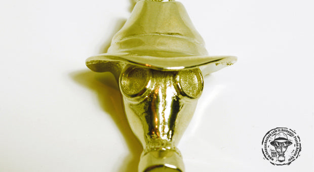 Psycho Realm - Gold Gas Mask Chain