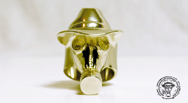 Psycho Realm - Gold Gas Mask Ring