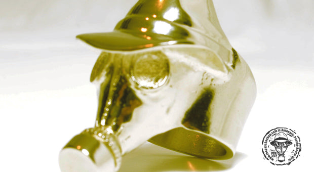 Psycho Realm - Gold Gas Mask Ring