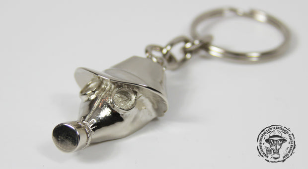 Psycho Realm - Silver Gas Mask Keychain