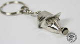 Psycho Realm - Silver Gas Mask Keychain