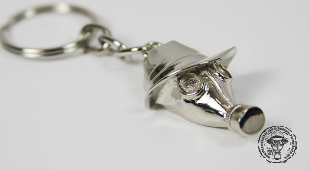 Psycho Realm - Silver Gas Mask Keychain