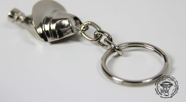 Psycho Realm - Silver Gas Mask Keychain